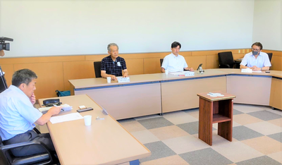 室根地域内企業との懇談の様子