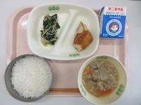 西部第二学校給食センターの和食給食写真